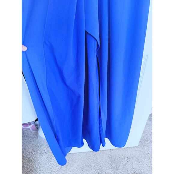 Saylor Maxi Dress Cocktail Formal V neckline Cobalt Blue Size Medium - Picture 7 of 10